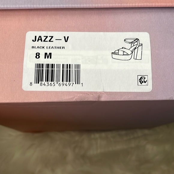 🆕 Lisa Vicky Leather Strappy Platform Heel Sandals Black Size 8 - Picture 7 of 15